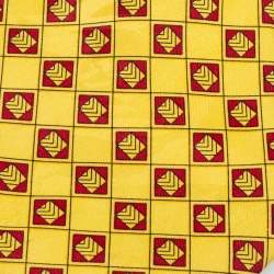 Pre Owned Balenciaga Vintage Yellow Jacquard Traditional Tie 