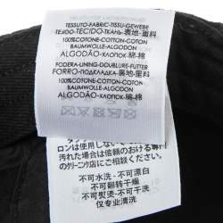 Pre Owned Balenciaga Black Cotton BB Baseball Cap L