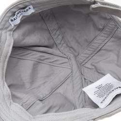 Pre Owned Balenciaga Grey Logo Embroidered Cotton Baseball Cap L