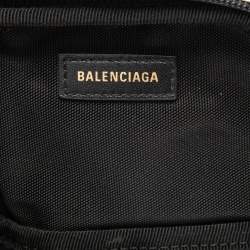 Pre Owned Balenciaga Black Nylon Explorer Crossbody Pouch Bag
