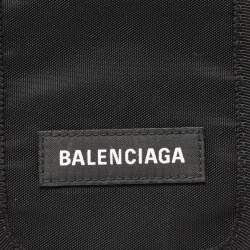 Pre Owned Balenciaga Black Nylon Explorer Crossbody Pouch Bag