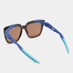 Pre Owned Balenciaga Brown/Blue BB0025S Aviator Sunglasses