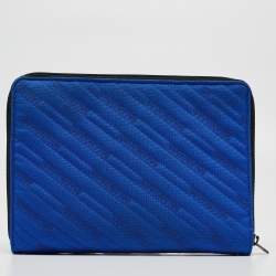 Balenciaga Blue/Black Logo Nylon iPad Case
