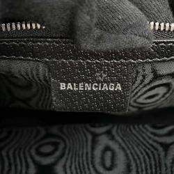 Balenciaga x Gucci Black Canvas Leather The Hacker Large Tote Bag