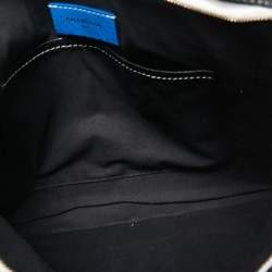 Balenciaga Tricolor Leather Stripe Bazar Pouch