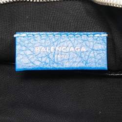 Balenciaga Tricolor Leather Stripe Bazar Pouch