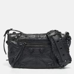 Balenciaga Black Leather Le Cagole Flap Shoulder Bag
