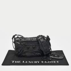 Balenciaga Black Leather Le Cagole Flap Shoulder Bag