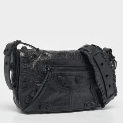 Balenciaga Black Leather Le Cagole Flap Shoulder Bag