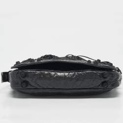 Balenciaga Black Leather Le Cagole Flap Shoulder Bag