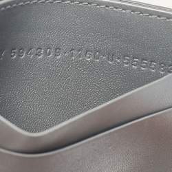 Balenciaga Dark Grey Leather Logo Card Case