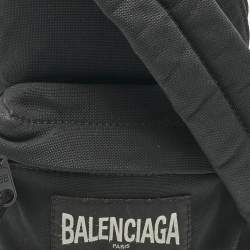 Pre Owned Balenciaga Black Nylon Mini Crossbody Bag