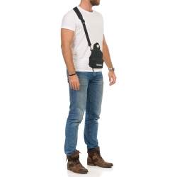 Pre Owned Balenciaga Black Nylon Mini Crossbody Bag