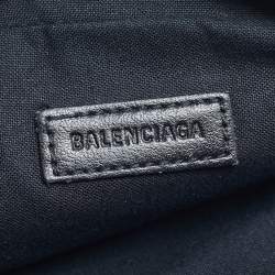 Pre Owned Balenciaga Black Leather Explorer Crossbody Bag