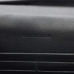 Pre Owned Balenciaga Calf Wrap Shoulder Bag Black Leather