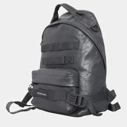 Pre Owned Balenciaga Army Webbed Multi-Strap Leather Backpack