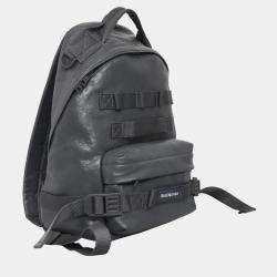 Pre Owned Balenciaga Army Webbed Multi-Strap Leather Backpack