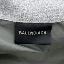 Pre Owned Balenciaga New Jersey Hobo Cool Tote Bag Gray Cotton