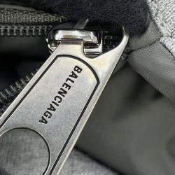 Pre Owned Balenciaga New Jersey Hobo Cool Tote Bag Gray Cotton