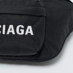 مملوكة مسبقًا Balenciaga Black/Navy Blue Nylon Belt Bag