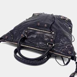 مملوكة مسبقًا حقيبة يد بالنسياغا ل كارجول رجالية جلد أسود