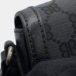 مملوكة مسبقًا حقيبة كتف بالينسياغا غوتشي بالينسياغا ذا هاكر بروجكت أوفيديا قماش جلدي أسود