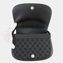 مملوكة مسبقًا حقيبة كتف بالينسياغا غوتشي بالينسياغا ذا هاكر بروجكت أوفيديا قماش جلدي أسود