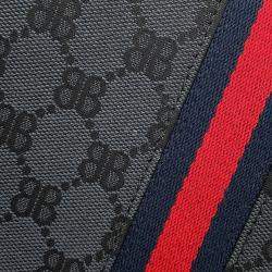 مملوكة مسبقًا حقيبة كتف بالينسياغا غوتشي بالينسياغا ذا هاكر بروجكت أوفيديا قماش جلدي أسود