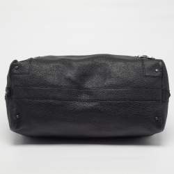 Pre Owned Balenciaga Voyage 24H Black Leather Duffel Bag