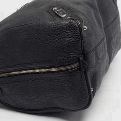 Pre Owned Balenciaga Voyage 24H Black Leather Duffel Bag