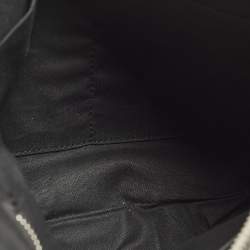 Pre Owned Balenciaga Black/White Marble Effect Leather Document Wristlet Pouch