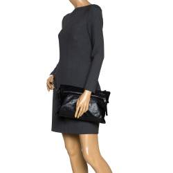 Pre Owned Balenciaga Black Leather Medium Classic City Pouch