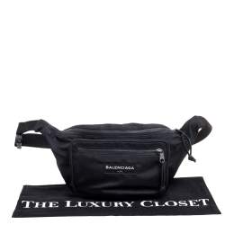 Balenciaga Black Nylon Explorer Belt Bag