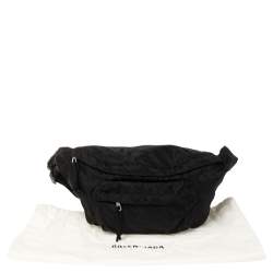Balenciaga Black Nylon Logo Belt Bag