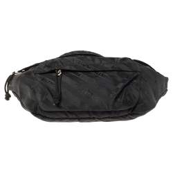 Balenciaga Black Nylon Logo Belt Bag