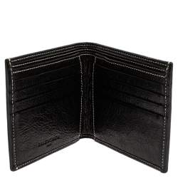 Pre Owned Balenciaga Multicolor Leather Bazar Bi Fold Compact Wallet
