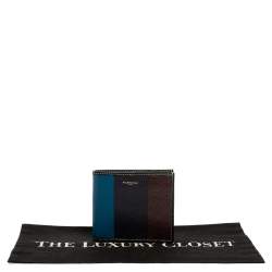 Pre Owned Balenciaga Multicolor Leather Bazar Bi Fold Compact Wallet