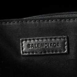 Balenciaga Black Nylon Logo Crest Backpack