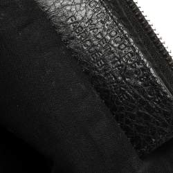 Balenciaga Black Crinkled Leather Briefcase Bag