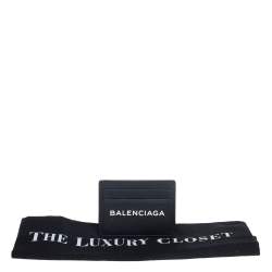 Balenciaga Black Leather Everyday Card Holder