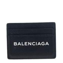 Balenciaga Black Leather Everyday Card Holder
