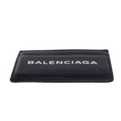 Balenciaga Black Leather Everyday Card Holder