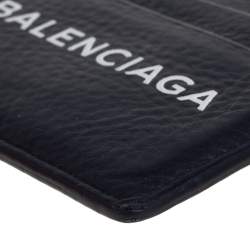 Balenciaga Black Leather Everyday Card Holder