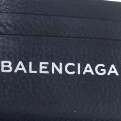 Balenciaga Black Leather Everyday Card Holder