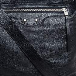Balenciaga Black Leather RH Day Messenger Bag