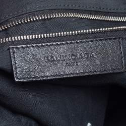 Balenciaga Black Leather RH Day Messenger Bag
