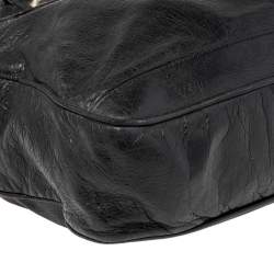 Pre Owned Balenciaga Black Leather RH Briefcase Bag
