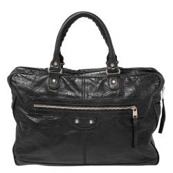 City leather handbag Balenciaga Black in Leather  30523048