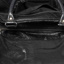 Pre Owned Balenciaga Black Leather RH Briefcase Bag