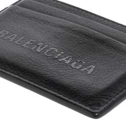 مملوكة مسبقًا Balenciaga Black Leather Everyday Card Holder
